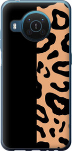 Чехол на Nokia X20 Пятна леопарда 4269u-2532 (Оранжевый) для Nokia X20