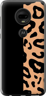 Чехол на Motorola Moto G7 Пятна леопарда 4269u-1614 (Оранжевый)