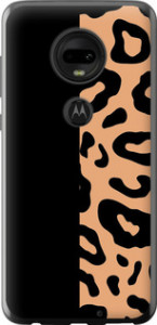 Чехол на Motorola Moto G7 Пятна леопарда 4269u-1614 (Оранжевый) для Motorola Moto G7 Plus