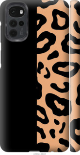 Чехол на Motorola G22 Пятна леопарда 4269m-2681 (Оранжевый)