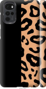 Чехол на Motorola G22 Пятна леопарда 4269m-2681 (Оранжевый)