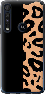 Чехол на Motorola One Macro Пятна леопарда 4269u-1812 (Оранжевый)