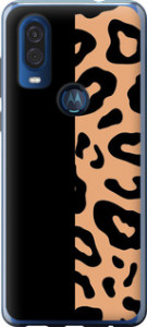 Чехол на Motorola One Vision Пятна леопарда 4269u-1782 (Оранжевый)