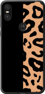 Чехол на Motorola One Пятна леопарда 4269t-1589 (Оранжевый)