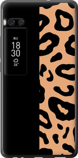 Чехол на Meizu Pro 7 Plus Пятна леопарда 4269u-1131 (Оранжевый)