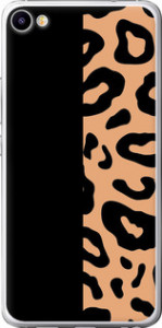 Чехол на Meizu U20 Пятна леопарда 4269t-416 (Оранжевый)