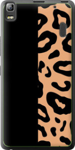 Чехол на Lenovo A7000 Пятна леопарда 4269u-120 (Оранжевый)