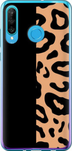 Чохол на Huawei P30 Lite Пятна леопарда 4269t-1651 (Помаранчевий)