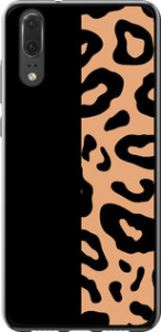 Чехол на Huawei P20 Пятна леопарда 4269u-1396 (Оранжевый)