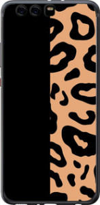 Чехол на Huawei P10 Plus Пятна леопарда 4269u-963 (Оранжевый)