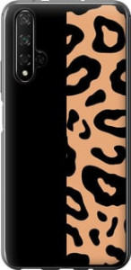 Чехол на Huawei Nova 5T Пятна леопарда 4269u-1833 (Оранжевий)