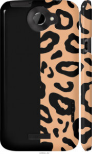 Чохол на HTC One X+ Плями леопарда 4269c-69 (Оранжевий)