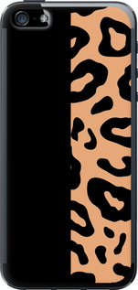 Чехол на iPhone 5 Пятна леопарда 4269t-18 (Оранжевый)