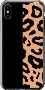 Чохол на iPhone X Плями леопарда 4269t-1050 (Оранжевий)