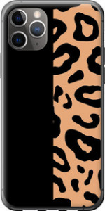 Чехол на iPhone 11 Pro Max Пятна леопарда 4269t-1723 (Оранжевый)