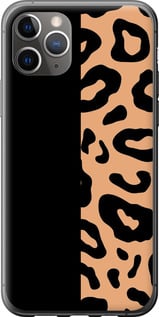 Чехол на iPhone 11 Pro Max Пятна леопарда 4269u-1723 (Оранжевый)