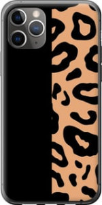 Чехол на iPhone 11 Pro Max Пятна леопарда 4269u-1723 (Оранжевый)