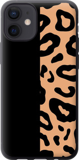 Чехол на iPhone 12 Mini Пятна леопарда 4269t-2071 (Оранжевый)