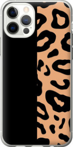 Чехол на iPhone 12 Pro Пятна леопарда 4269t-2052 (Оранжевый)