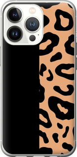 Чехол на iPhone 13 Pro Пятна леопарда 4269t-2372 (Оранжевый)