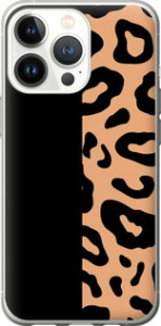 Чехол на iPhone 13 Pro Пятна леопарда 4269t-2372 (Оранжевый)