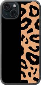 Чехол на iPhone 15 Plus Пятна леопарда 4269u-3097 (Оранжевый)