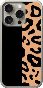 Чехол на iPhone 15 Pro Пятна леопарда 4269u-3096 (Оранжевый)