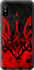 Чехол на Xiaomi Redmi 6 Pro Герб Украины v2 5312u-1595 (Красный)