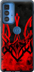 Чехол на Motorola Edge 20 Pro Герб України v2 5312u-2662 (Червоний)