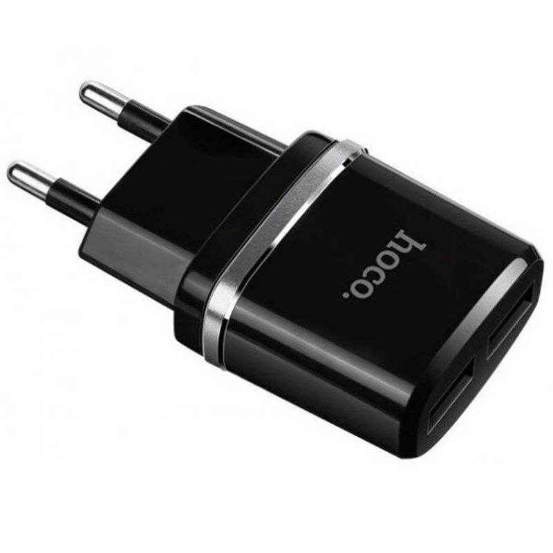 

МЗП HOCO C12 Dual USB Charger 2.4a (Чорний) 482462