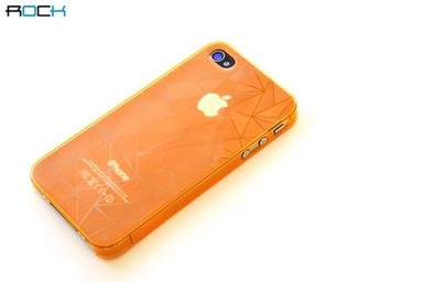 #Пластиковая накладка ROCK Dazzling Series для Iphone 4/4S (Оранжевый / Orange)