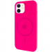 Чехол Silicone Case Full Protective (AA) with Magnetic Safe для Apple iPhone 11 (6.1") (Розовый / Barbie pink)