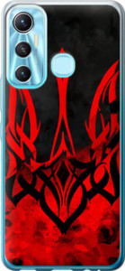 Чехол на Infinix Hot 11 Герб Украины v2 5312u-2762 (Красный)