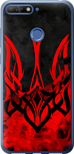 Чехол на Huawei Honor 7C Герб Украины v2 5312t-1411 (Красный)