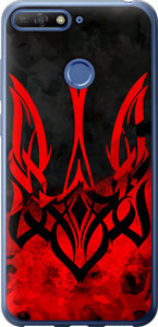 Чехол на Huawei Honor 7C Герб Украины v2 5312t-1411 (Красный)