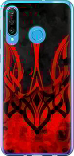 Чехол на Huawei P30 Lite Герб Украины v2 5312u-1651 (Красный)