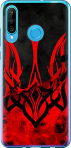 Чохол на Huawei P30 Lite Герб України v2 5312u-1651 (Червоний)