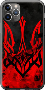 Чехол на iPhone 11 Pro Max Герб України v2 5312t-1723 (Червоний)