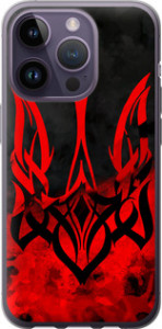 Чехол на iPhone 14 Pro Герб Украины v2 5312u-2646 (Красный)