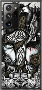Чехол на Samsung Galaxy Note 20 Ultra Тату Викинг 4098t-2051 (Серый)
