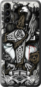 Чохол на Samsung Galaxy S21 Plus Тату Вікінг 4098t-2115 (Сірий)