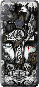 Чехол на Motorola G50 Тату Викинг 4098u-2354 (Серый)