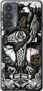 Чехол на Motorola Edge 20 Тату Викинг 4098u-2497 (Серый)