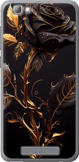 Чехол на ZTE A610 Роза 3 5552u-433 (Black)