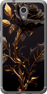 Чехол на ZTE A510 Роза 3 5552u-432 (Черный)