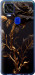 Чехол на ZTE Blade V2020 Роза 3 5552u-2529 (Черный)