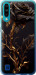 Чехол на ZTE Blade A7 2020 Роза 3 5552u-2108 (Черный)