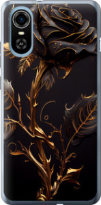 Чехол на ZTE Blade A31 Plus Роза 3 5552u-2637 (Черный)