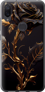 Чехол на Xiaomi Mi Play Роза 3 5552t-1644 (Чорний)