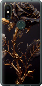 Чехол на Xiaomi Mi Mix 2s Роза 3 5552u-1438 (Черный)